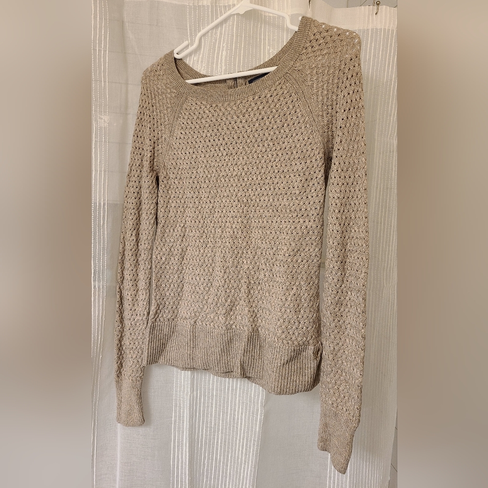 Taupe Crew Neck American Eagle Sweater Size Small
